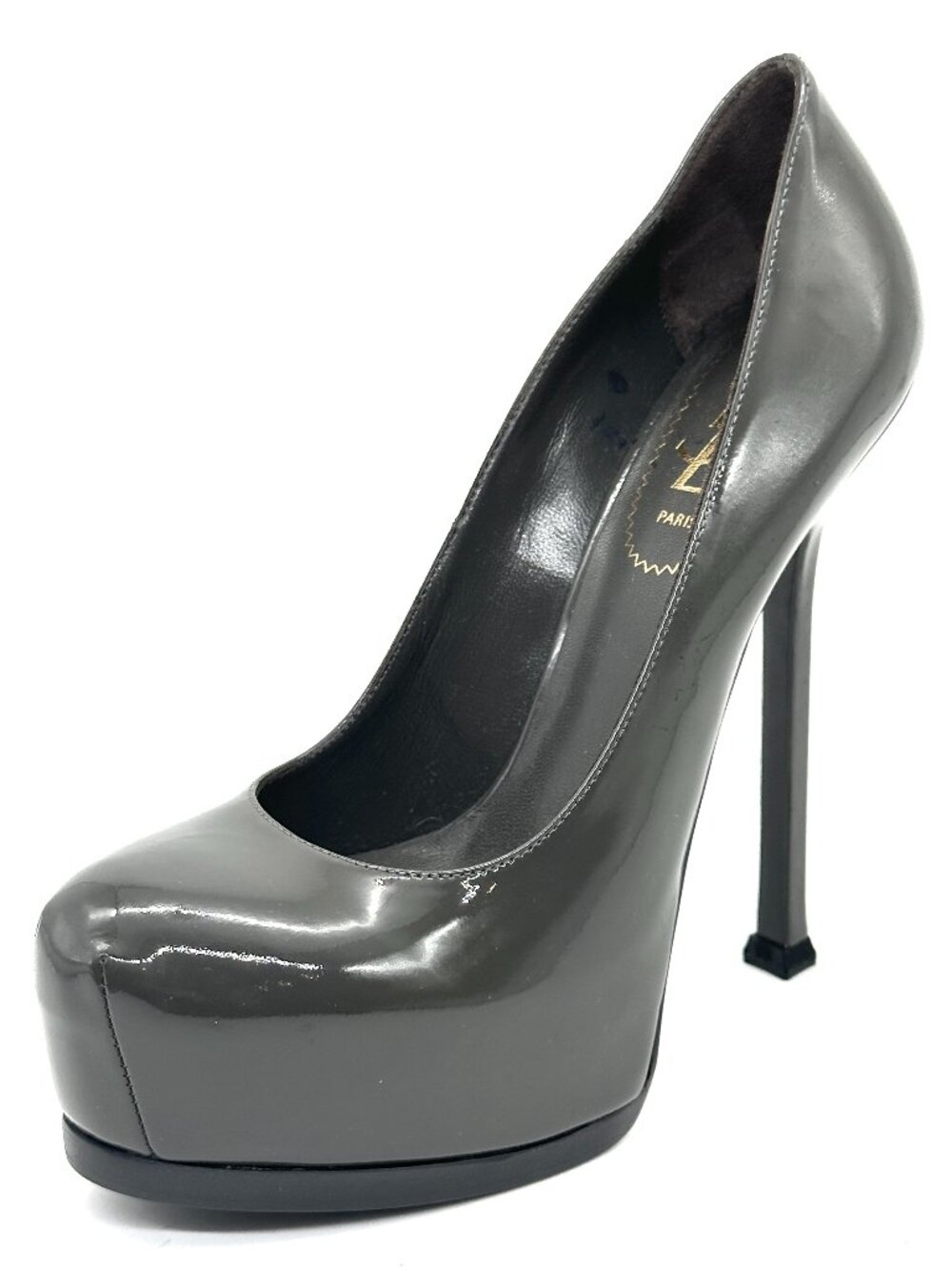YSL Yves Saint Laurent Tribtoo 105 Patent Platform Pumps Heels Shoes - Picture 2 of 16